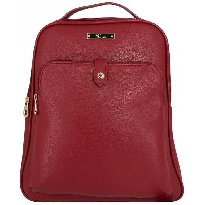 Sac à Main à Dos Krlot ROUGE FONCÉ - FKK0192H