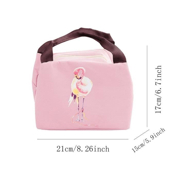1pcs Cartoon Flamingo Isolation Kit sac à lunch étanche- rose