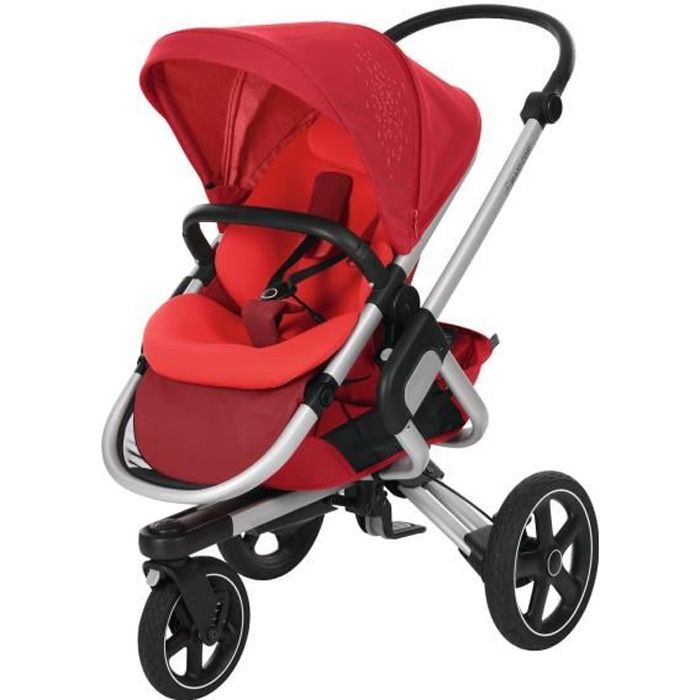 MAXI-COSI Poussette Nova 3 roues, Tout-terrain, Ultra confortable, Dès la naissance, Vivid Red