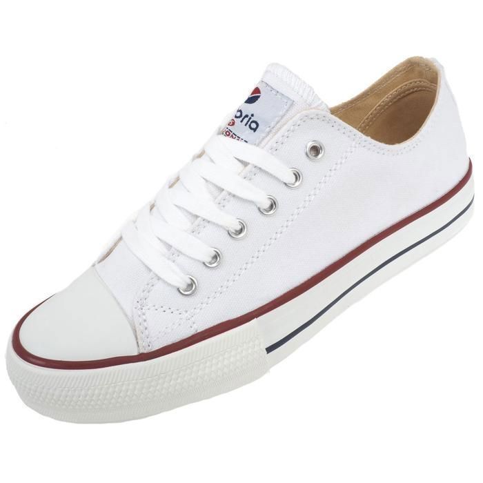 Chaussures basses toile Vintage blanc basse