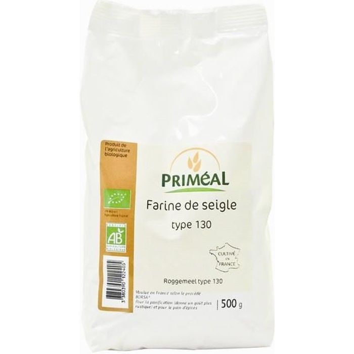 PRIMEAL - FARINE SEIGLE T130 500G