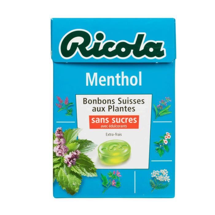 Bonbons suisses aux plantes - Menthol -sans sucres 50g