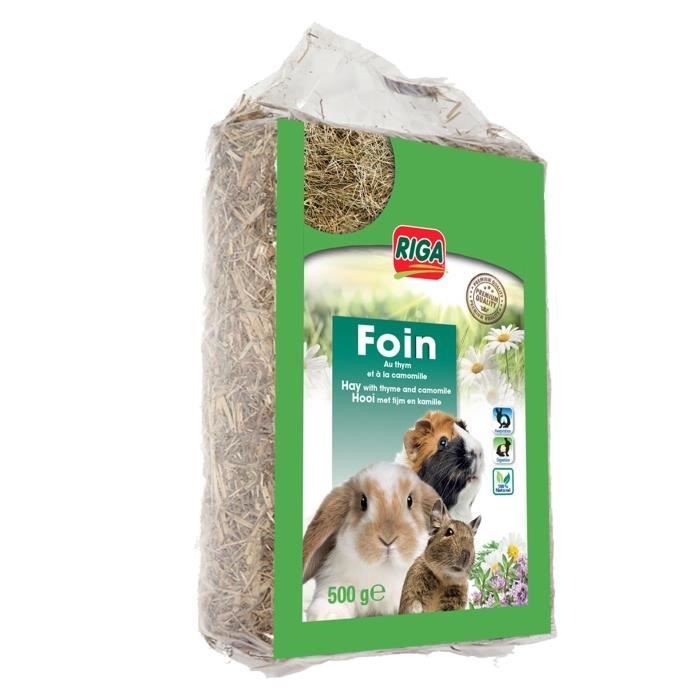 RIGA Foin au thym et la camomille Premium - Pour rongeur - 500 g