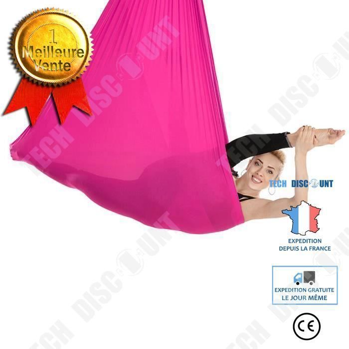 TD® Accessoires Fitness - Musculation,Soie aérienne équipement Yoga balançoire soie tissu tissus Yoga hamac moyen - Type HYD012-RE #