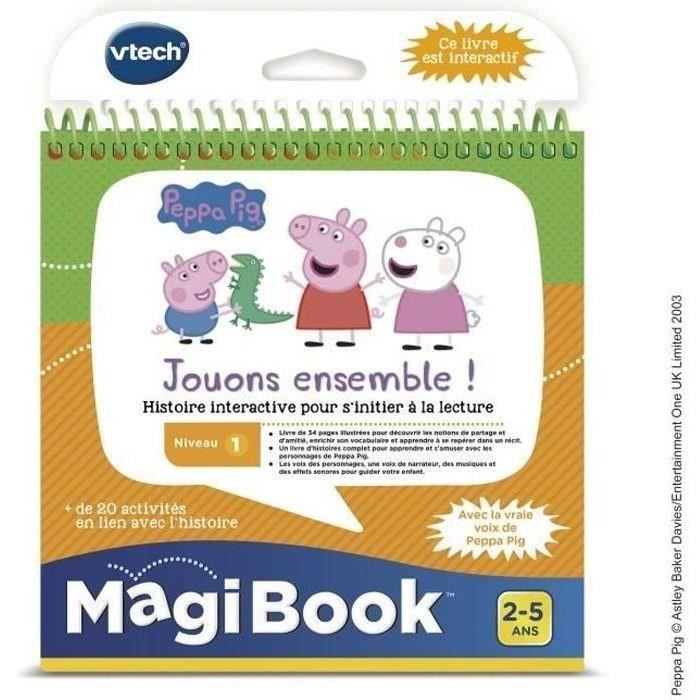 VTECH - Livre Interactif Magibook - Peppa Pig, Jouons Ensemble