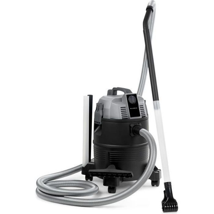 Waldbeck Lakeside Power Aspirateur eau et poussière 1400W - 18 kPa - Cuve 38L - Fonction soufflerie - pour bassins & piscines - gris