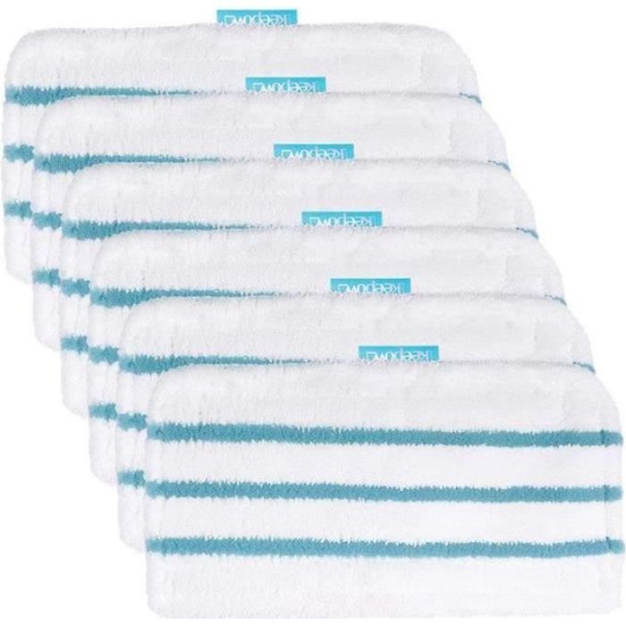 VL10765-Lot de 6 Lingettes Microfibres Rectangulaires pour Black Decker Balais Vapeur - Alternative à FSMP20 FSM1630,FSM1616,FSM13