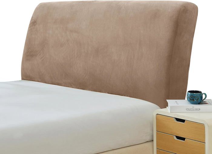 Housse De Tête De Lit Extensible En Polyester - Protection Anti-Poussière, Lavable - Tailles De 1,0m à 2,2m - Beige