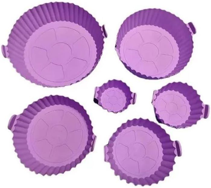 Moule Silicone Air Fryer Accessoires 6 Pièces, Moule Silicone Air Fryer Réutilisable, Air Fryer