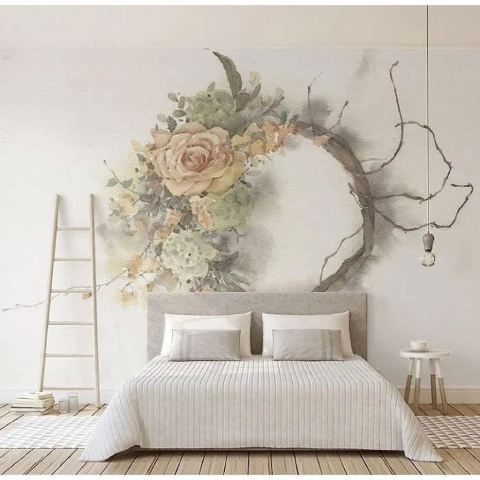 Simple Mode Plante Papier Peint Mural 3D Papier Peint Intissé Photo ...