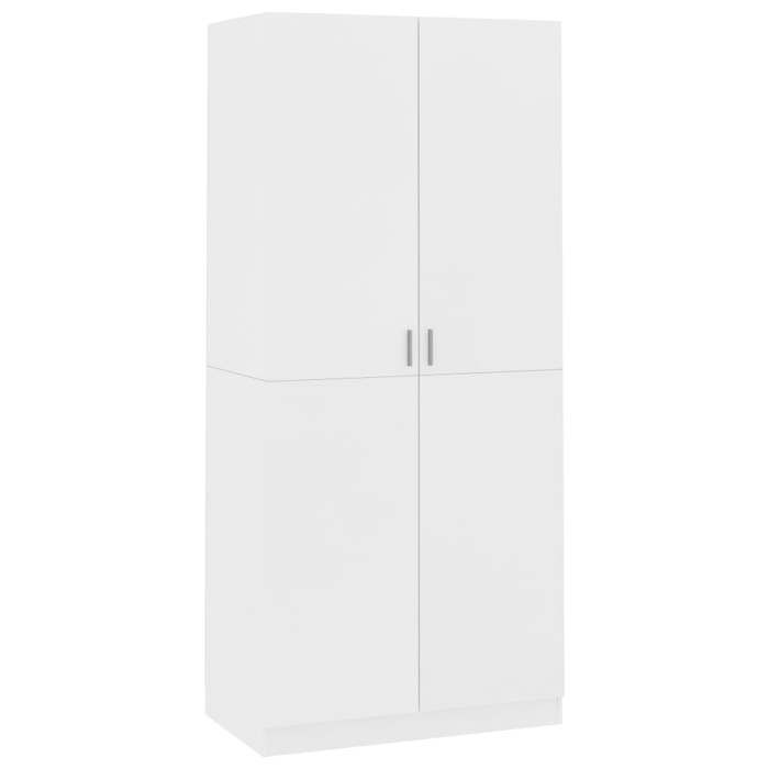 Garde-robe/Armoire de chambre - UU - Contemporain - Blanc 90x52x200 cm Bois d’ingénierie a98