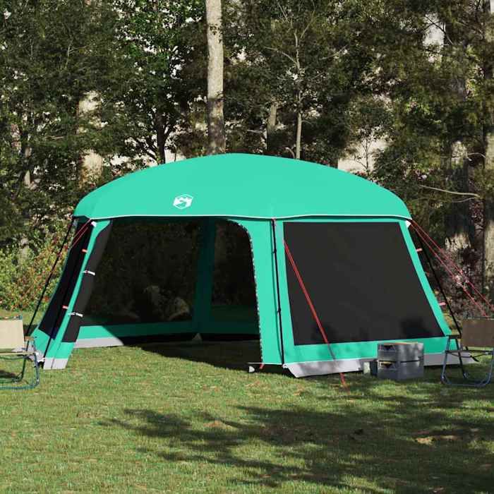 vidaXL Tente piscine toit amovible parois maille vert deau 618x532