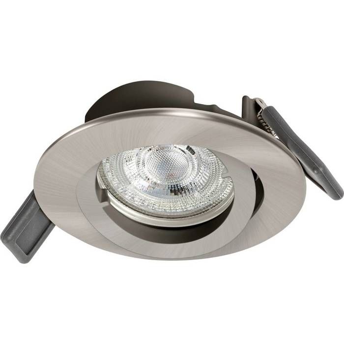 OSRAM HOMELIGHTING 4099854444548 Spotlight Recess Set Incl. Osram LED 4.3W GU10 Brushed Nickel Plafonnier LED GU10 4.30