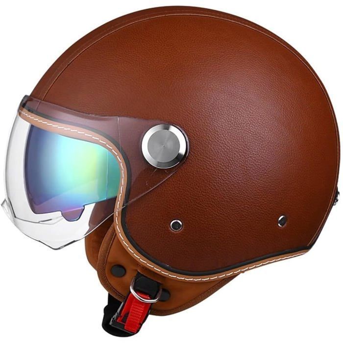 retro-casques-moto-jet-demi-casque-en-cuir-vintage-mobylette-avec