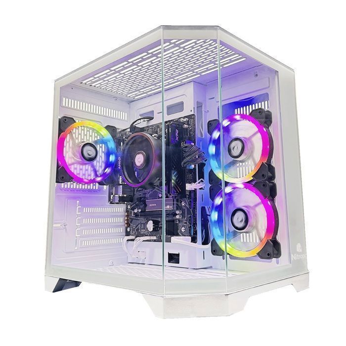 PC Gamer - NITROPC - Avancé Bronze - AMD Ryzen 5 3400G - 16Go RAM - 512Go SSD - Blanc