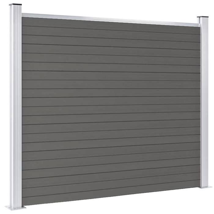 Gris Grillage de jardin - Pour jardin/terrasse - Panneau de clôture WPC 180x146cm Gris skf2971899