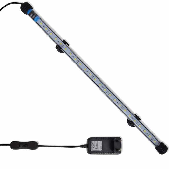 Lampe LED daquarium - vidaXL - 48 cm - Blanc froid - IP67 - 5 W - 24 émetteurs - Économie dénergie - Étanche
