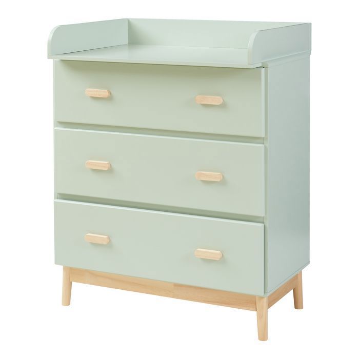 Commode à langer Sarievn 100 x 80 x 53 cm vert menthe