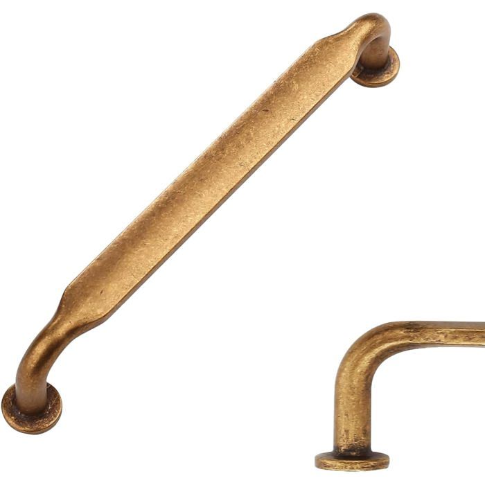 Poignées de Meuble Amerdeco 10 Pièces Rétro Bronze 192mm Alliage de Zinc