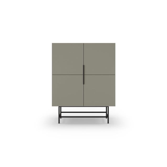 SOMA - Commode 4 portes 100cm en mélamine - Vert SOMA - Commode 4 portes 100cm en mélamine - Vert