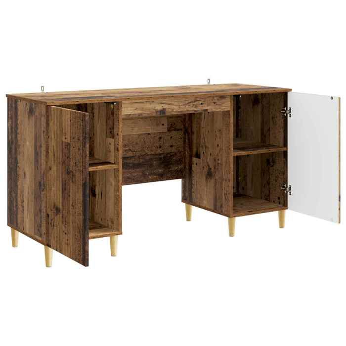 Marron bureau - CLARENCE - Pour Étudiant / salarié - Bois ancien 142 5 x 50 x 75 cm Bois dingénierie LV6334
