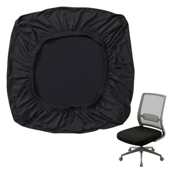 Housse De Chaise De Bureau Extensible Noir Housse Fauteuil Bureau Universelle Pour Assise Et Dossier Housse De Chaise Haute[F29]