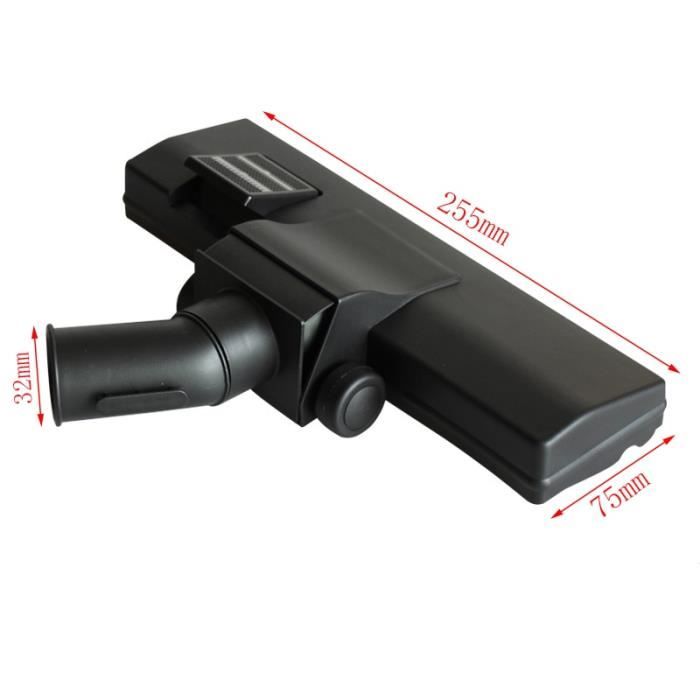 Mister Vac A353 Brosse à Roulettes Universelle Et Commutable Pour Sols Lies Ou Moquettes Avec Articulation Basculable Et Orientable Et Joint En Caoutchouc 32 38 Mm