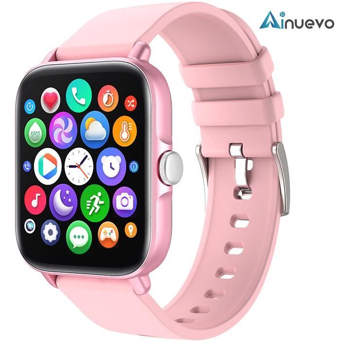 Montre Connectée Femme 1,7 IP67 Étanche Ainuevo Y20GT Appel Bluetooth  SmartWatch de Fitness pour Samsung XIAOMI iPhone Rose - Cdiscount Téléphonie