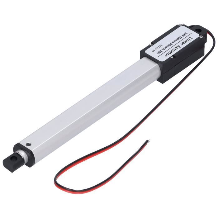 Actionneur Linéaire Micro 6V/12V/24V - Course 10 à 100 Mm, Charge Max 18 Kg - Pour Robotique, Domotique