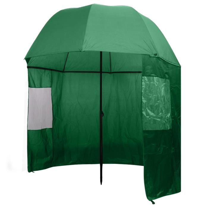 Parasol de pêche pare-soleil et pare-soleil facile à installer détachable portable vert 300x240 cm