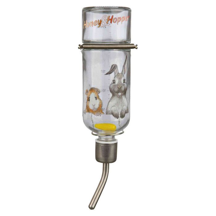 Comparer les prix de Biberon en verre,  Honey & Hopper. 250 ml.  pour rongeur. chinchillas, lapins. - animallparadise 10 Transparent