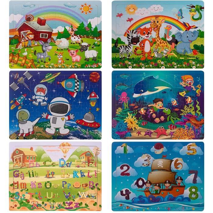 Puzzle En Bois Enfant Puzzle Bois Lettre Numerique Pour Bebe Puzzle Enfant 2 Ans 60 Pieces A133 Cdiscount Jeux Jouets