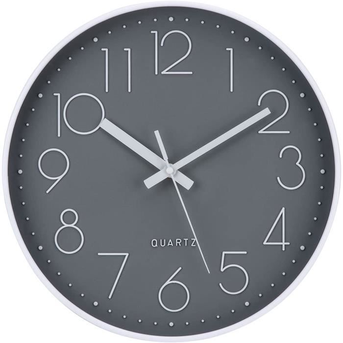 Grande Horloge Murale Ovale 29 Pouces Style French Vintage - Silencieuse