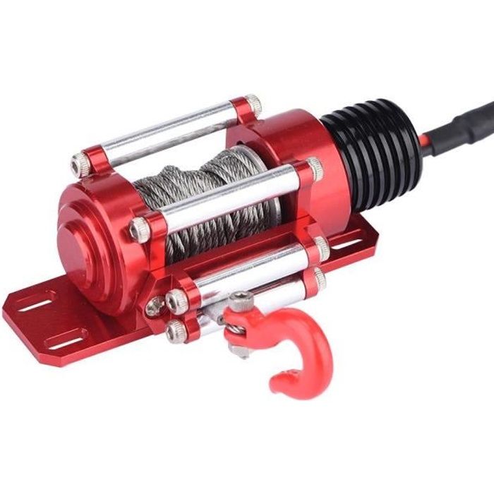 Treuil électrique Métal Pour Voiture RC 1:10 - SCX10, D90, TRX4 Compatible - Fila Nylon Durable
