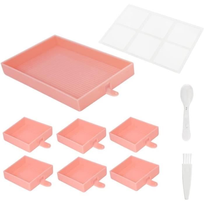 Kit Outils Broderie Diamant 46 Pièces - Stylo Rapide, Pince, Colle, Plaques, Boîte Rangement - Pour Peinture Diamants DIY