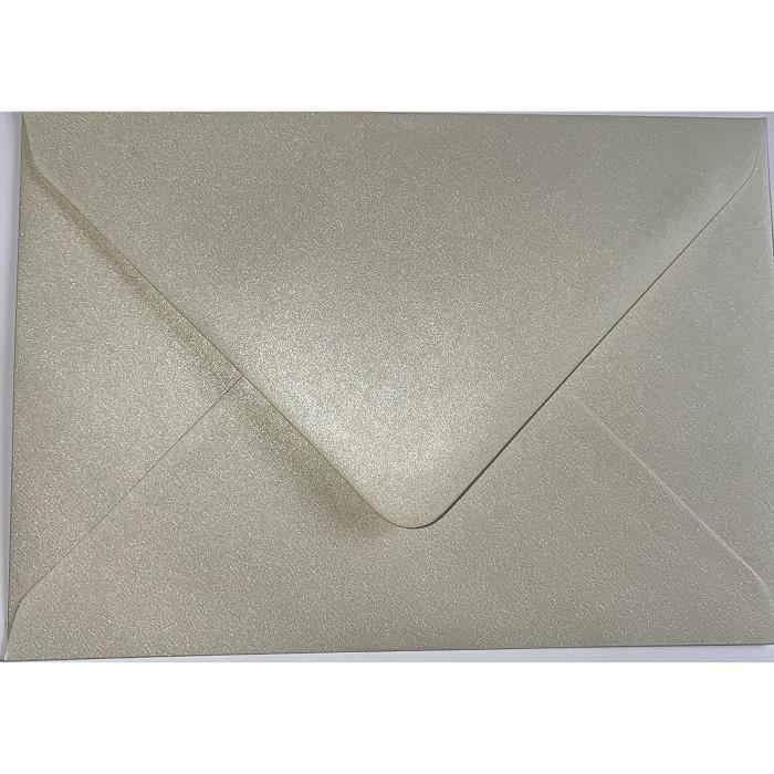 Lot De 100 Enveloppes C5 Doré Métallisé - 162x229mm Pour Cartes De Vœux, Invitations Et Mariages