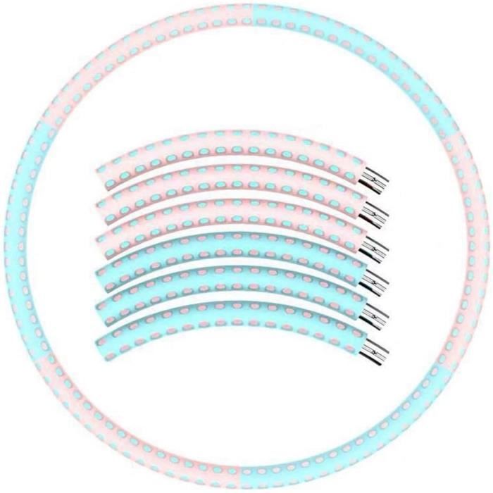 TaimeiMao Hula Hoop Enfant Amovible 8 Sections – Cerceau Fitness Léger Avec Mousse, Réglable Pour 3-8 Ans, Couleurs Néon Fun