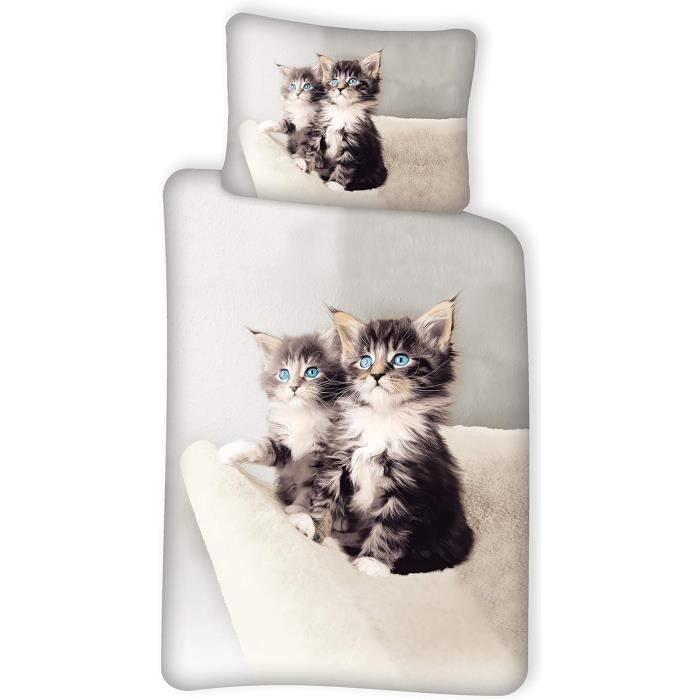Housse de couette 140x200 CHATONS SI MIGNONS + 1 taie