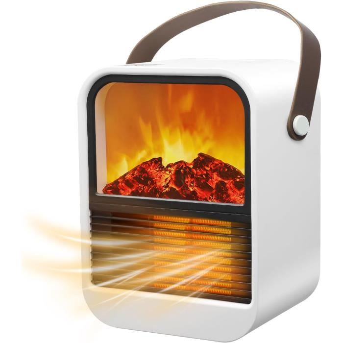 Radiateur Soufflant Céramique Mini - Chauffage D'Appoint Économe, Portable, Silencieux - Pour Bureau, Chambre
