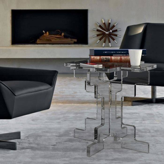Table basse effett verre acrylique transparent table basse plexiglass