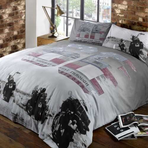 PARURE HOUSSE DE COUETTE 2P ROUTE 66 MOTOS - Cdiscount Maison