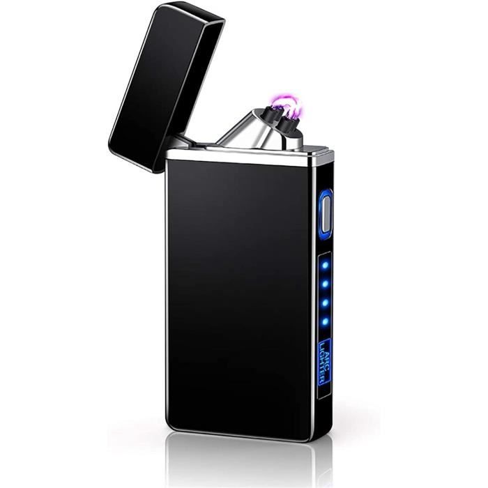 Briquet électrique à Double Arc USB Briquet Sans Flamme Coupe-Vent Pour