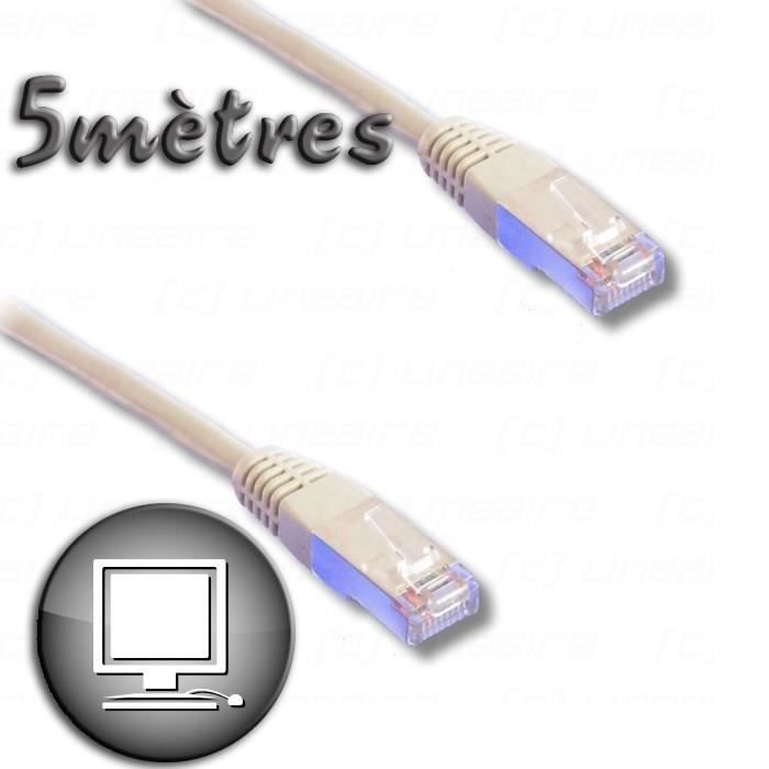 20M Câble Ethernet Cat6 Câble Réseau Plat RJ45 Haut Débit Blindé 1Gbps  250MHz Compatible avec Routeur Modem(Gris Argenté) - Cdiscount Informatique