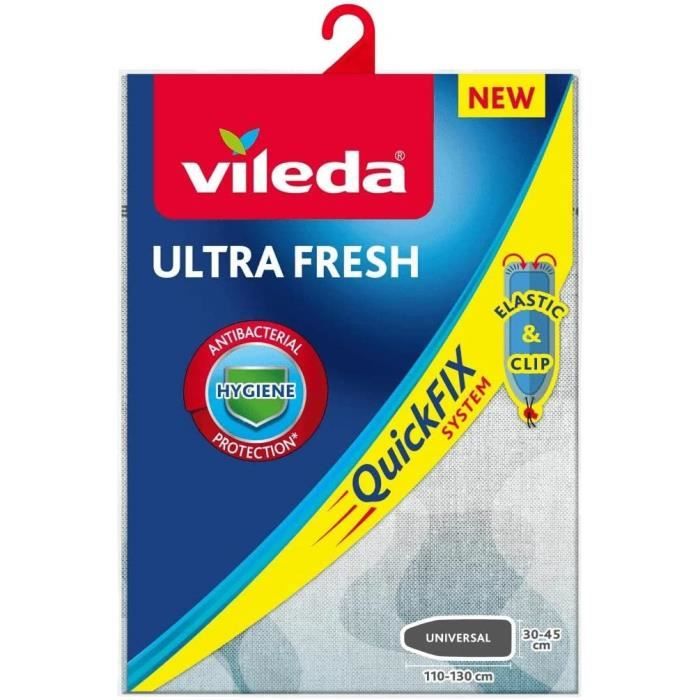Housse Planche à Repasser Vileda Ultra Fresh - Antibactérienne - 110-130x30-45cm