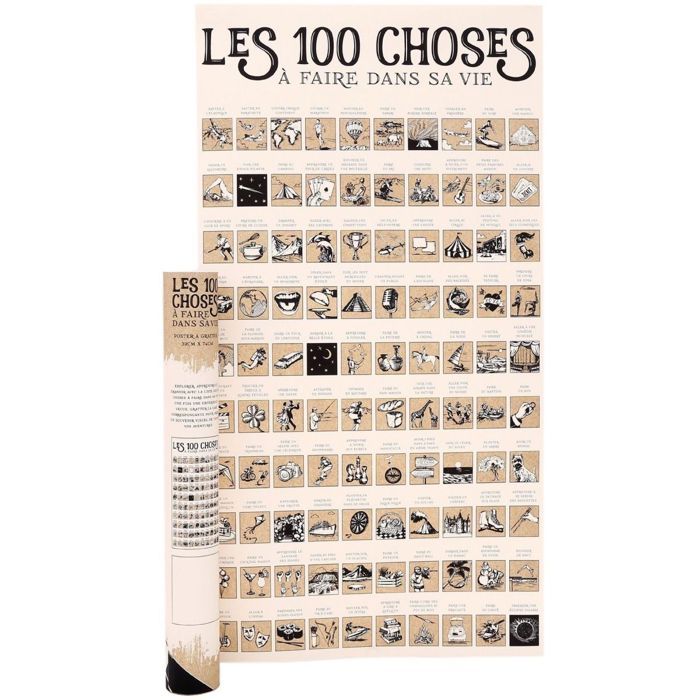 Poster à Gratter 100 Courses à Pied à Faire dans sa Vie