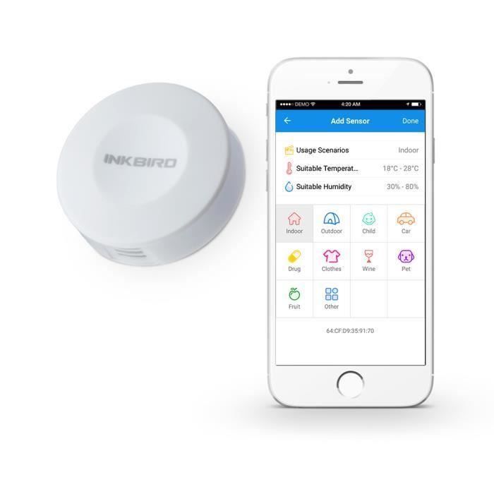 Inkbird Ibs Th1 Thermometre Hygrometre Exterieur Bluetooth Connecter Avec App Cdiscount Jardin Inkbird Ibs Th1 Thermometre Hygrometre Exterieur Bluetooth Connecter Avec App Cdiscount Jardin