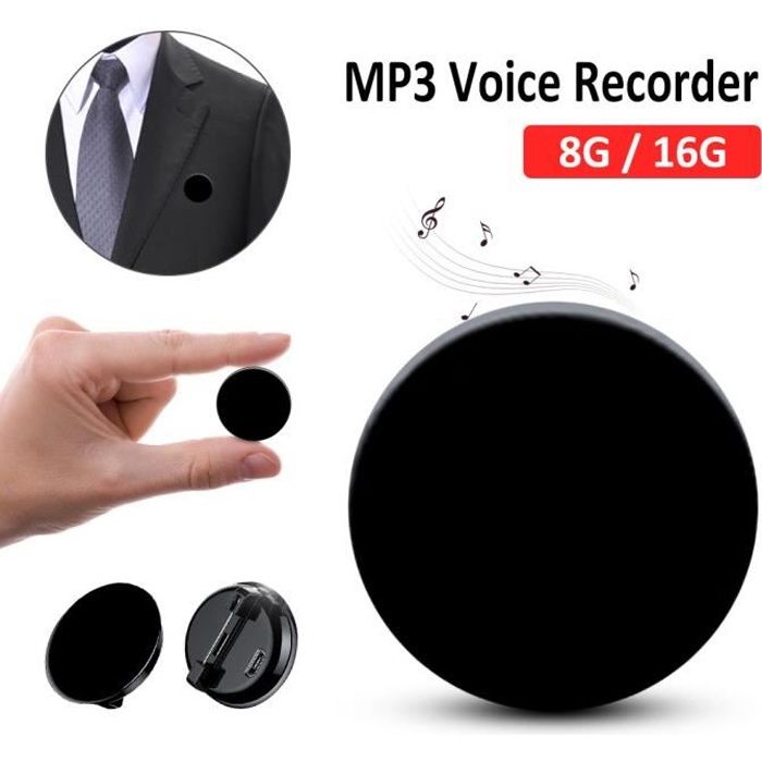 Mini Micro Enregistreur Vocal Espion - 8Go Enregistrement Audio Discret  avec Activation Vocale, 192 KBPS, Autonomie de 38 heures - Cdiscount TV Son  Photo