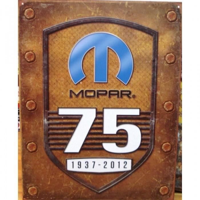 Plaque Mopar 75th Anniversaire Deco Tole Logo Usa Garage Cdiscount Maison