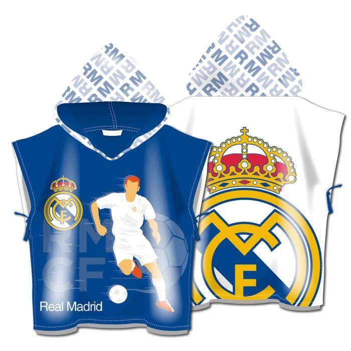Poncho en microfibre avec capuche 55X55cm de CLUBS-Real Madrid CF Multicolor