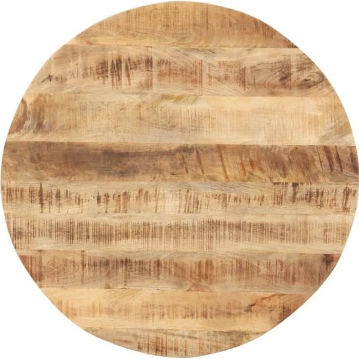Meuble Déco Plateau De Table Dessus de table Bois de manguier solide Rond 15-16 mm 60 cm SG90697